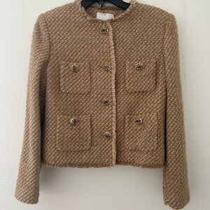 NWT Mango Beige Tweed Jacket